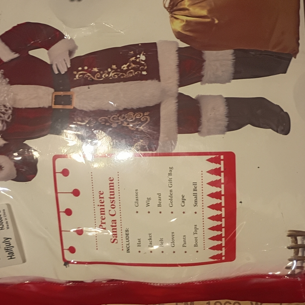 Premier Santa Costume with Gold Accents